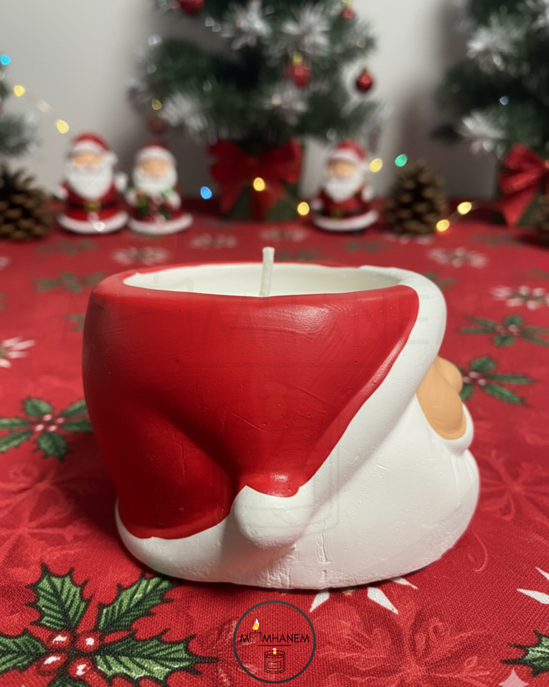 “El Yapımı Noel Baba Yılbaşı Mumu – Doğal Dekoratif Yeni Yıl Hediyesi”